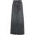 Icon Denim Maxi denim skirt with slit 'Lara' Grey