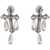 Radà Stud earrings with a cross and pearls Silver