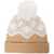 LIU JO SPORT Wool blend beanie with bobble White