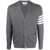 Thom Browne Thom Browne Cardigan With Stripes GREY