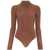 ANDREADAMO Andreādamo High-Neck Bodysuit With Rhinestones BROWN