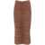 ANDREADAMO Andreādamo Midi Fitted Skirt With Rhinestones BROWN