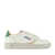 AUTRY Autry Sneakers Medalist Low In Hammered Leather With Green Heel WHITE