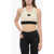 Armani Emporio Ea7 Ventus Two-Tone Active Crop Top With Removable I Black