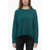 P.A.R.O.S.H. Cashmere Wam Sweater With Asymmetric Hem Green