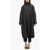 PETAR PETROV Blended Linen Oversized Trench With Herrinbone Motif Black