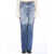 Chloe Flared Patchwork Jeans BLUE