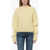 SA SU PHI Dropped Shoulder Sweater With Fuzzy Effect Yellow