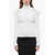 Balmain Turtleneck Sweater With Padded Shoulders White