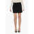 P.A.R.O.S.H. Wool Liliuxy Miniskirt With Decorative Buttons Black