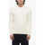 Roberto Collina Crew Neck Cotton Blend Brushed Sweater White