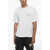 COVERT Solid Color Crew-Neck T-Shirt With Printed Logo White