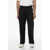 Armani Emporio Cotton Blend Chinos Pants With Zipped Pockets Black