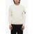 C.P. Company Wool Sea Island Sweater With Visible Stitching White