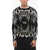 Vision of Super Wool Blend White Flames Crewneck Sweater Black