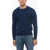 Roberto Collina Crew Neck Camel Blend Sweater Blue