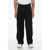 Armani Emporio Double-Pleated Cotton Chinos Pants Black