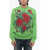 Dolce & Gabbana Crew Neck Eden Floral Patterned Silk Sweater Green