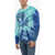 ALANUI Crew Neck Blue Lagoon Tie Dye Wool Pullover Light Blue