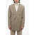 AMI ALEXANDRE MATTIUSSI Double-Breasted Blazer With Flap Pockets Beige