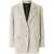 Pinko Pinko Callimaco Gray Wool-Blend Single-Breasted Blazer Beige