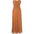 forte_forte Forte_Forte Long Silk Dress With Lurex Texture BROWN