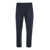 Emporio Armani Blue Pants With Logo Detail In Wool Blend Man BLUE