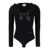 SHUSHU/TONG Neck-Embellished Knitwear Top Black