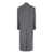 DUNST Grey Double-Breasted Coat With Notcehed Revers In Wool And Cashmere Blend Woman GREY