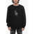 Ralph Lauren Fleeced Cotton Blend Sweatshirt With Eco-Leather Patch Black