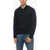 Armani Emporio Polo Neck Virgin Wool Sweater Blue