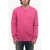 Valentino Garavani Fleeced Cotton Vltn Crew Neck Sweater Pink