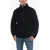 Armani Ga Emporio Wool Blend Pullover With Full Zip Blue