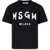 MSGM Unisex Jersey T-Shirt BLACK