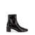 Tory Burch Black Ankle Boots With Logo Plate In Patent Leather Woman BROWN