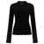 CECILIE BAHNSEN Cecilie Bahnsen "Oda" Ribbed Polo Shirt Black