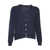 Phi Fdl WOOL AND CASHMERE CARDIGAN Blue