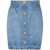 Balmain Balmain Denim Mini Skirt With Buttons BLUE