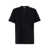 Off-White Black Crewneck T-Shirt With Contrasting Off Print In Cotton Man Black