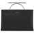 Alexander McQueen Cross-Bar Clutch BLACK/SILVER