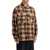 Palm Angels 'Flannel Shirt With Curved Logo BROWN  OFF WHITE