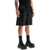 MUGLER "Bi-Material Cargo Bermuda Shorts BLACK/BLACK