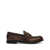 Miu Miu Miu Miu Logo-Embossed Leather Penny Loafers Brown