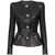 Balmain Balmain Collarless Basque Lambskin Jacket Clothing Black