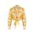 Dolce & Gabbana Yellow And White Crop Shirt With Majolica Print And Knot In Cotton Woman YELLOW