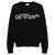 Off-White Off-White Bookish Cotton Crewneck Sweatshirt Black