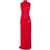 Casablanca Casablanca Draped High-Neck Long Dress RED