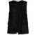 D.EXTERIOR D.Exterior Velvet Vest With V-Neck Black