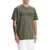 Golden Goose Distressed Logo Regular T-Shirt DUSTY OLIVE