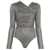 AMAZUIN Amazuìn Phoebe Off Shoulder Draped Bodysuit GRAY